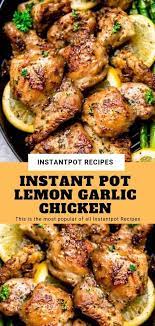 Instant Pot Lemon Garlic Chicken Instant Pot Chicken Thighs Recipe Instant Pot Recipes Chicken Healthy Instant Pot Recipes