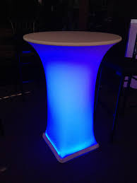 Led illuminated cocktail table (adjustable height) 30 round. Bar Lighted Cocktail Tables Rebel Party Rentals