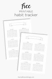 Printable Habit Tracker With Dot Grid Background Habit Tracker Bullet Journal Habit Tracker Printable Habit Tracker