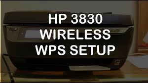 Hp Officejet 3830 Wireless Wifi Wps Setup Youtube