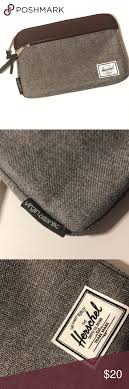 Herschel Supply Company Padded Pouch Herschel Supply Company Padded Pouch Heather Grey With Dark Red Leat Padded Pouch Herschel Supply Company Herschel Supply