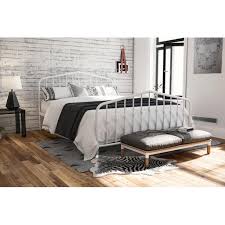 The most common queen bed frame material is cotton. Novogratz Bushwick Metal Bed Queen White Walmart Com Walmart Com