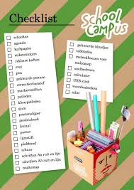 V D Schoolspullen Checklist Schoolspullen Middelbare School Tips School Checklist