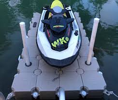 Cost to build a boathouse or covered dock. Jetslide Slide On Jet Ski Floating Dock Standalone With 2 Posts Candock Miami