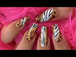 Lilac bridesmaid leopard print nail art: Animal Prints Africa Nail Art Inspired Design Tutorial Youtube