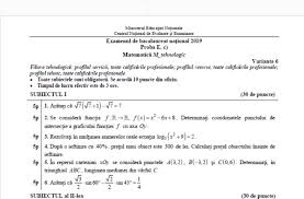 Noile modele/variante de bac tehnologic 2019 culegeri online cu variante și rezolvări complete după modelul de bac matematică 2019. Bareme Edu Bac 2019 Matematica Proba E C 03 07 2019 Rezolvare Subiecte Mate Info Stiinte Tehnologic Si Pedagogic Jitaruionelblog Pregatire Bac Si Evaluarea Nationala 2021 La Matematica Si Alte Materii Materiale Lectii Formule Exercitii