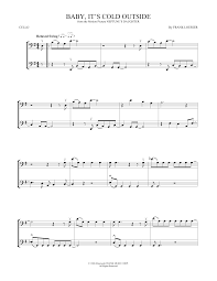 Baby It S Cold Outside Cello Duet Print Sheet Music Now