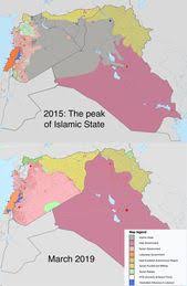 Now That Is Holds No Territory In Syria Or Iraq Here Is Their Territorial Peak And Which Factions Liberated Area And People Under Iraq Map Map Historical Maps