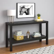 Mainstays Parsons Console Table Multiple Colors Available Blackoak Walmart Com Console Table Living Room Table Black Console Table