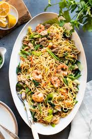 Shrimp noodles one perfect bite. Pancit Canton Filipino Stir Fried Noodles Kitchen Confidante