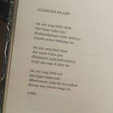 Sapardi djoko damono meninggal dikabarkan menghembuskan nafas terakhirnya pada tak ada yang lebih tabah dari hujan bulan juni dirahasiakannya rintik rindunya kepada pohon berbunga itu. Info Jogja Ø¯Ø± ØªÙˆÛŒÛŒØªØ± Rt Atemalem Hujan Bulan Juni Sapardi Djoko Damono Tak Ada Yang Lebih Tabah Dari Hujan Bulan Juni Di Https T Co Cj1yn1vwn6