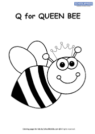 Come discover what the buzz is all about! Q For Queen Bee Coloring Page Worksheets For Preschool Kindergarten Grade Art And Craft Worksheets Schoolmykids Com