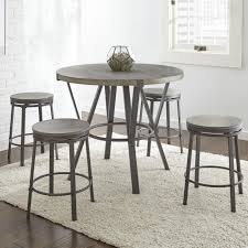 Sarasota slat back counter height chairs grey and rustic cream (set of 2). Steve Silver Portland 5 Piece Indsustrial Style Counter Height Dining Set Wayside Furniture Pub Table And Stool Sets