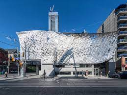 A new patterned facade at the. Bortolotto Architects Broadcasts Toronto S Art Scene With Data Driven Steel Map Facade