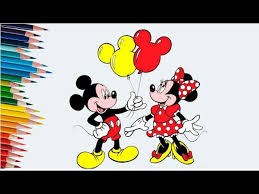Kindergarten worksheet guide pictures clip art line drawing. How To Draw Mickey And Minnie Mouse Mickey Mouse Drawing Youtube