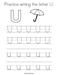 practice tracing the letter u worksheets 99worksheets