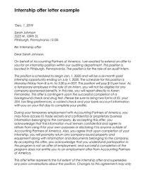 An internship appointment letter template is a formal memo of confirmation that is presented to the addressee after being accepted for the particular position. Internship Offer Letter Examples With Guide Free Templates