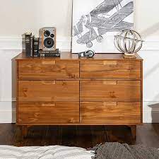 Its pretty true to color. Caramel Mid Century Modern 6 Drawer Dresser Kirklands