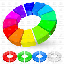 3d Rainbow Pie Chart Stock Vector Image