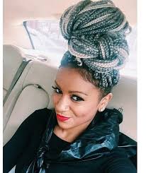Black And Gray Box Braids Grey Gray White Box Braids With Weave Kanekalon Braiding Hair Hair Styles Cheap Hair Products