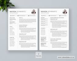 2 pages resume cv pack. Cv Template Professional Curriculum Vitae Minimalist Cv Template Design Ms Word Cover Letter 1 2 And 3 Page Simple Resume Template Instant Download Nahida Cv Template Cvtemplates Co Nz