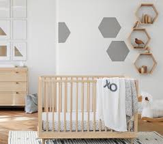 Hexagon Natural Wall Shelves Modern Nursery Decor Pottery Barn Kids