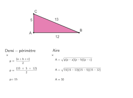 Trouver L Aire D Un Triangle Formule De Heron Geogebra