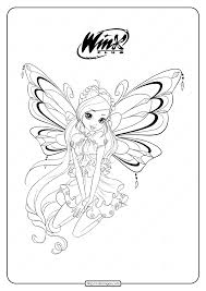 Free printable winx club coloring pages. Printable Winx Cbub Enchantix Bloom Coloring Pages