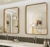 Amazon.com: LOAAO 30X36 Inch Bathroom Mirror with Wood Grain ...