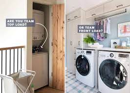 With steam functions in both appliances, and the ability to install each model on a matching pedestal, this pair will surely make laundry day a breeze. Front Loading Versus Top Loading Stacked Washer Dryers What I Have At Home Emily Henderson
