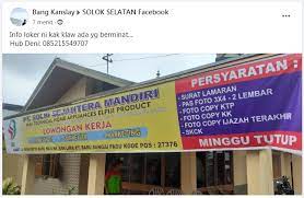 By lowongan terpadu june 30, 2021. Info Loker Ada Yg Berminat Hub Solok Selatan Info Facebook