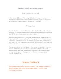 Hourly Services Agreement Proposal Templates Contract Template Agreement