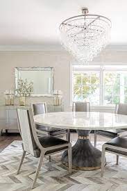 Dining tables seat table idea room info 12 seat dining table arrangement 12 seater corner dining booth expandable dining table for 12, 12 seat dining table. Round Pedestal Dining Table With Marble Top With Gray Velvet Chairs Transitional Dining Room