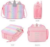 mibasies Lancheira infantil isolada para meninas Rainbow Unicorn lancheira  para escola (rosa azul arco-íris) | Amazon.com.br