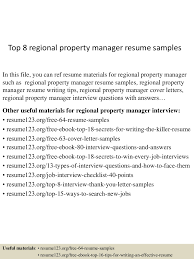 Regional property manager resume should portray a perfect image of the applicant. Top 8 Regional Property Manager Resume Samples