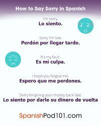 How To Say Sorry In Spanish