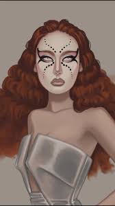 Closeup Chappel Roan in Rick Owens . . . . . #rickowens #whatfacecard  #chappelroan #painting #drawing #illustration #procreate #procreateart  #artistsonTikTok #drawwithme