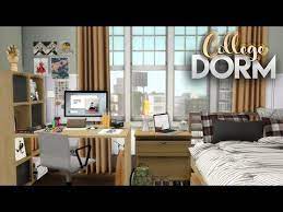 Art Student S Dorm Room Cc Links The Sims 4 Speed Build Youtube Sims House Sims 4 Bedroom Sims 4 House Building