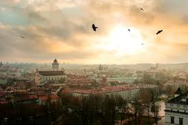 Vilnius installed a circular door for a portal near its train station that connects to a portal in lublin, poland. Vilnius