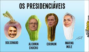 Resultado de imagem para Charge de presidenciaveis