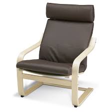 Ikea poang chair cushions in brown leather excellent. Poang Glose Dark Brown Armchair Cushion Ikea