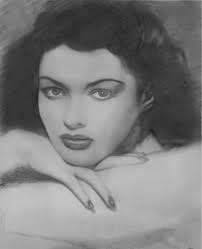 Drawing of Yvonne De Carlo
