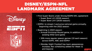 Thousands of live events from mlb, nhl, la liga, mls, fa cup, top rank boxing, and more. The Walt Disney Company Espn And National Football League Reach Landmark Long Term Agreement Espn Press Room U S