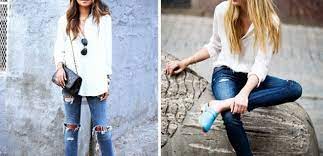 Boyfriend Gomlek Modasi Erkek arkadaşinizin pantolonunu giymişsiniz gibi goeruenen oversized jean pantolonlar son zamanlarda farkli kombinlerle stil sahibi oldugunu kanitlamanin şarti. boyfriend gomlek modasi