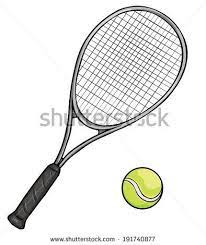 Vector Cartoon Tennis Racket And Ball Tennis Racket Tennis Sports Balls