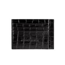 Credit Card Holder Bill Croco Black Leather Credit Card Holder Card Holder Card Holder Leather