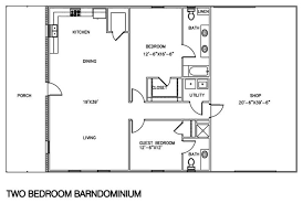 The top floor includes two bedrooms, a full bathroom, and an office. 2 Bedroom Single Story 2 Bedroom Barndominium Floor Plans Novocom Top