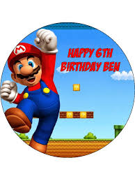 Editable mario bros cake topper for kids. Super Mario Cake Topper 5 Topcake Ireland