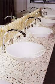 There are many types of kitchen countertops, and each has its own particular pros and cons, as well as price. Amber Pearl Recycled Glass Countertops San Francisco Bay Area Stone Amber Pearl