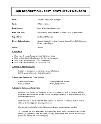 A kitchen manager takes charge of all things to do with the kitchen. Free 9 Sample Restaurant Manager Job Description Templates In Pdf Ms Word